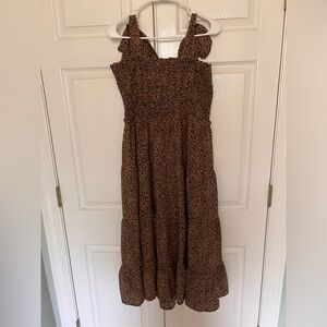 ODDY tie strap dress with smocked bodice. Large